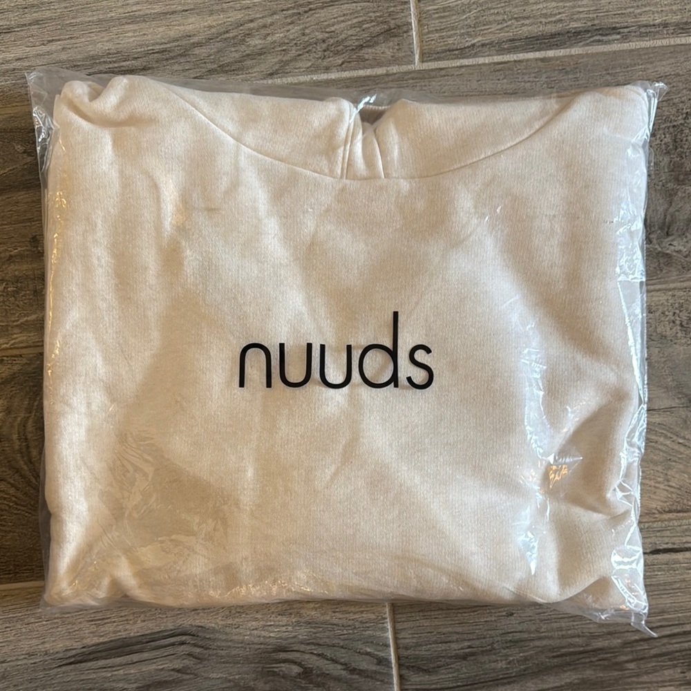 NWT Nuuds Vintage Hoodie Heather Bone